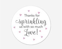 36ct, Baby Shower Or Bridal Shower Stickers, Thanks for Showering us, Sprinkle Shower Stickers (#682-2-BP)