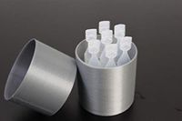 Eye Drops Holder & Storage w/lid, Holds 7 Single use Disposable vials - Znet3D (Silver)