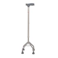 Adjustable Quad Cane Walking Stick Four Legged Canes Disabled Elderly Lightweight Men Women Hiking Telescopic Crutch Retractable Walker Large Base Rubber Tips 10-Level Height
