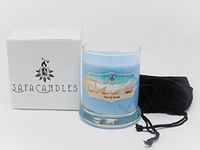 Safa Candles- 8.5 Oz. Highly Scented Blue Jar Candle – (Sun & Sand Candle)