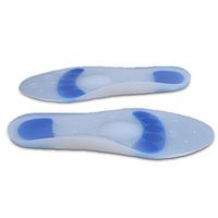 Full Length Unisex Silicone Flatfoot Orthotic Insoles Foot Pain Relief Arch Support Shoe Pads (M: 23-24cm(9.05-9.45inch))