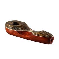 3 1/4" Sculpted Wooden Smoking Pipe (USA Made from Exotic Hardwoods)