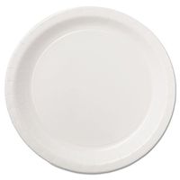 HFM PL7095 Coated Paper Dinnerware, Plate, 9quot, White, 50/Pack, 10 Packs/Carton