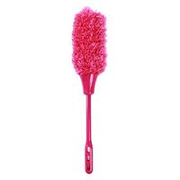 MOONQING Microfiber Feather Duster for Ceiling Fan,Gap Dust,Blinds and Cobweb,Pink