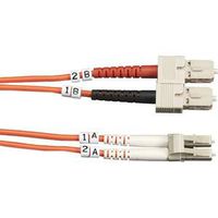 Amphenol FO-50DUALSCLC-003 SC-LC Duplex Multimode Fiber Optic Patch Cable, 50/125 OM2, OFNR, 3 m, 10', Orange