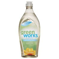 Green Works Dishwashing Liquid, Free & Clear, 22 Oz Squeeze Bottle, 6/Carton