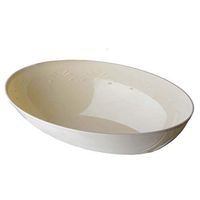 BalsaCircle 8 pcs 2 qt Ivory Plastic Oval Bowls - Disposable Wedding Party Catering Tableware