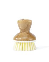 Full Circle Bubble Up Bamboo Dish Brush, Wooden brown
