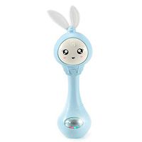 Ugthe Baby Toys Shaking Rattle Baby Hand Bell Music Light Rhythm Induction Teeth Grinder Toy - Blue