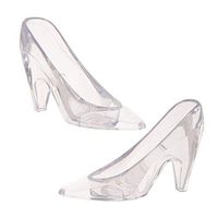Plastic Cinderella Slipper (8 Count) - Clear