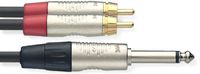 Stagg 10ft. N Series Y Cable - Mono Phone Plug / 2 x RCA Male