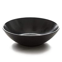 Bowl Creative Ceramic Folk culture bowl, Soup Folk culture bowl Salad Folk culture bowl, Cold Folk culture bowl, Snack Folk culture bowl Cooking & Dining (Color : Black, Size : 18 5.5cm) Hotel table