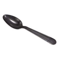 GEN Wrapped Cutlery, 6 1/4" Teaspoon, Heavyweight Black, 1000/Carton