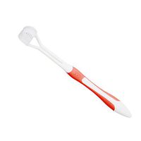 Myhouse 3-Sided Toothbrush Adult Child Toothbrush Manual Toothbrushes (Red)