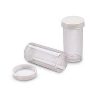 Vials Containers Plastic 3 Dram Clear Vial 3 Caps Tubes Lids Small Pill Prescription Container with Snap Caps for Storing Vitamins, Pills, Beads etc.
