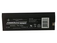 Powersonic PS-1223 - 12 Volt/2.3 Amp Hour Sealed Lead Acid Battery with Pressure Contact Fast-on Connector