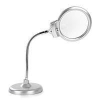 XRX 10X 20 Reading Magnifying Glass Desk Lamp Magnifier Flexible with LED Lights for Seniors,Perfect for Map Document Reading,Inspection,Exploring,Hobbies