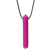 ARK's Krypto-Bite Chewable Gem Necklace Chew Jewelry (Soft, Magenta)