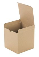 Premier Retail Packaging 10 Count Kraft Pinstripe Gift Box, 6 x 6 x 6
