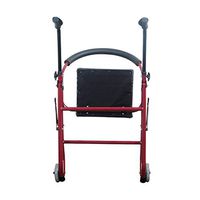 Walker Rehabilitation Exercise Walking Frame with Wheels and Filled Seats Lightweight Walker Elderly Disabled Transfer Assistance