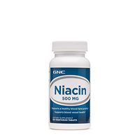 GNC Niacin 500mg, 100 Vegetarian Tablets, Supports Blood Vessel Health