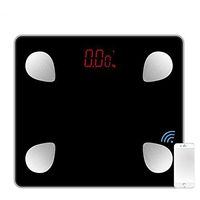 JXSHQS New Home Body Fat Scale Bluetooth Voice Broadcast Sharing Electronic Scale Smart Body Weight Scale Body Fat Scale (Color : Ink Black Dew, Size : 29526524mm)