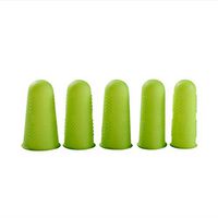 Healifty 5pcs Silicone Finger Sleeves Finger Support Silicones Finger Protectors Waterproof Finger Cots for Arthritis (Green)