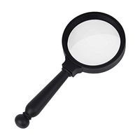 Loupe 10X Handheld Magnifier HD Lens for Book Reading Jewelry Identification Watches DIY Crafts Carving and Repair Black 17.5 * 8 * 1.7 cm Magnifying Glass