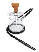Permium Acrylic Hookah Waterpipe processing Transparent with diffuser, natural head and silicone hose |