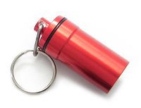 Large Key Ring Pill Box (Red)
