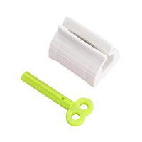 Toothpaste Tube Squeezer - Rolling Tube Toothpaste Squeezer Rollers, Toothpaste Tube Wringer Seat Holder Stand, Rotate Toothpaste Dispenser for Bathroom (Green)