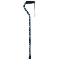 Drive Medical Foam Grip Walking Cane with Offset Handle, Swirl