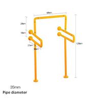 Never give up Stainless Steel Toilet Safety Rail with Adjustable Height for Bathroom Safety, Toilet Assist, and Grab Bar for Disabled Elderly Anti-Slip (Color : Yellow)