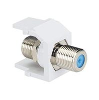 Panduit NKFWH 1-Port Coupler Module with F-Coaxial Connector, White