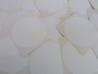 Pack of 30, 55mm (2.2 inch) Round Circular, White Paper Circle Labels, Removable Low Tack Adhesive, Easy to Remove, Plain dot Stickers