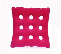 YXMxxm Air Inflatable Seat Cushion for Wheel Chair, Office Chair, and Car - Back Support,Tailbone Pain Relief Cushion - 47 x 47CM,Red