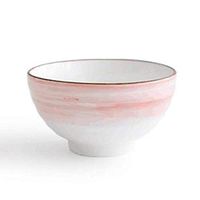 Bowl Household Eating Bowl Simple Pink Erotic Bowl Creative Tableware Hand-Painted Bowl Household tableware, retro bowl