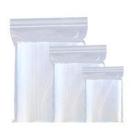 KOqwez33 100Pcs Resealable Clear Cello/Cellophane Bags, Clear Household Sundries Food Storage Zipper Plastic Bags for Treat Cookie Bakery Candle Soap Popcorn Transparent 5cm x 7cm