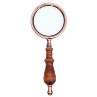 Magnifier Full Metal 10X Handheld Magnifier Wooden Handle Reading Magnifier Handheld Optical Glass Lens For Reading, Advanced, Low Vision, Books, Maps, Inspection, Handicraft Hobbies Reading magnifier
