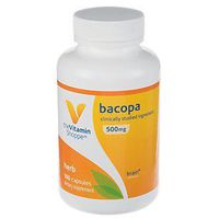 The Vitamin Shoppe Bacopa 500MG (Bacopa Monnieri), Clinically Studied Ingredient, Herbal Brain Support Supplement, Once Daily (100 Capsules)