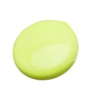ROSENICE Mini Round Shaped Pill Holder Case Weekly Pill Organizer 7 Compartments (Green)