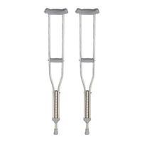 Sisyria Stainless Steel Underarm Crutches, 9 Gears Adjustable Axillary Crutch Telescopic Walking Stick Convenient Elderly Walker 115-135cm
