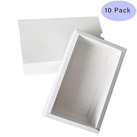 YOUNGTION Folding Gift Wraps Boxes Assorted Sizes Bridesmaid Proposal Box 8.74"x4.8"x2.44", Sturdy Storage Box for Candy and Chocolate Gift Box Assemble Boxes 10 Pack(Black, White & Brown Paper)
