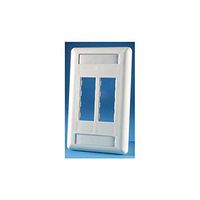 OR-40300546-88 - Ortronics TracJack 4-Port Single Gang Plastic Faceplate, Cloud White