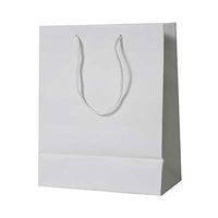 JAM PAPER Gift Bags with Rope Handles - Large - 10 x 13 x 5 - White Matte - 3/Pack