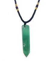 Ripple Stream Braided Obsidian Crystal Healing Chakra Pendant Hand Braided Necklace Protection Negative Energy Cleanser Natural Stress Aid Soothe Mind Emotions Hand Made (Green)
