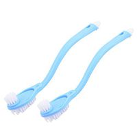 uxcell Plastic Home Shoes Clothes Cleaner Washing Tool Cleaning Scrubbing Brush 2pcs Blue