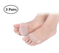 FABSELLER Silicone Gel Metatarsal Pads for Men Women Ball of Foot Pain Relief Cushion Forefoot Pads 3 Pairs Breathable Forefoot Cushion