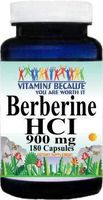Pure and High Potency Berberine; 900mg Per Serving; 180 Capsules (2 Bottles)