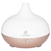 SUNDAYOAK Essential Oil Diffuser - Premium Quality, 500ml Capacity, Multi Function, Multi Timer, Multi Changing Colourful Mood Lights, Whisper Quiet, Easy Clean with Safety Auto Shut Off.